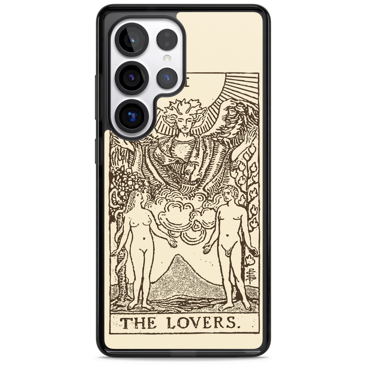 Personalised The Lovers Tarot Card - Solid Cream