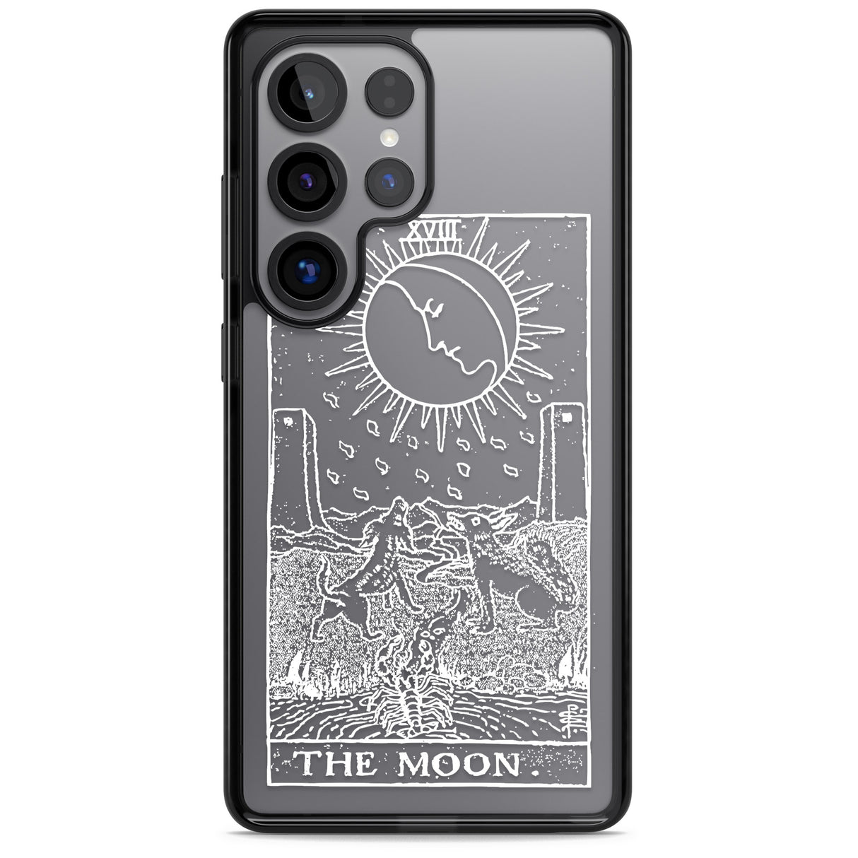 Personalised The Moon Tarot Card - White Transparent