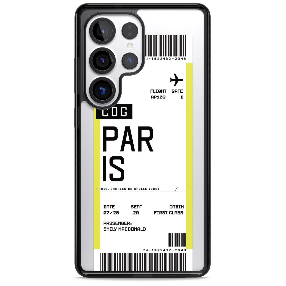 Personalised Paris Boarding Pass