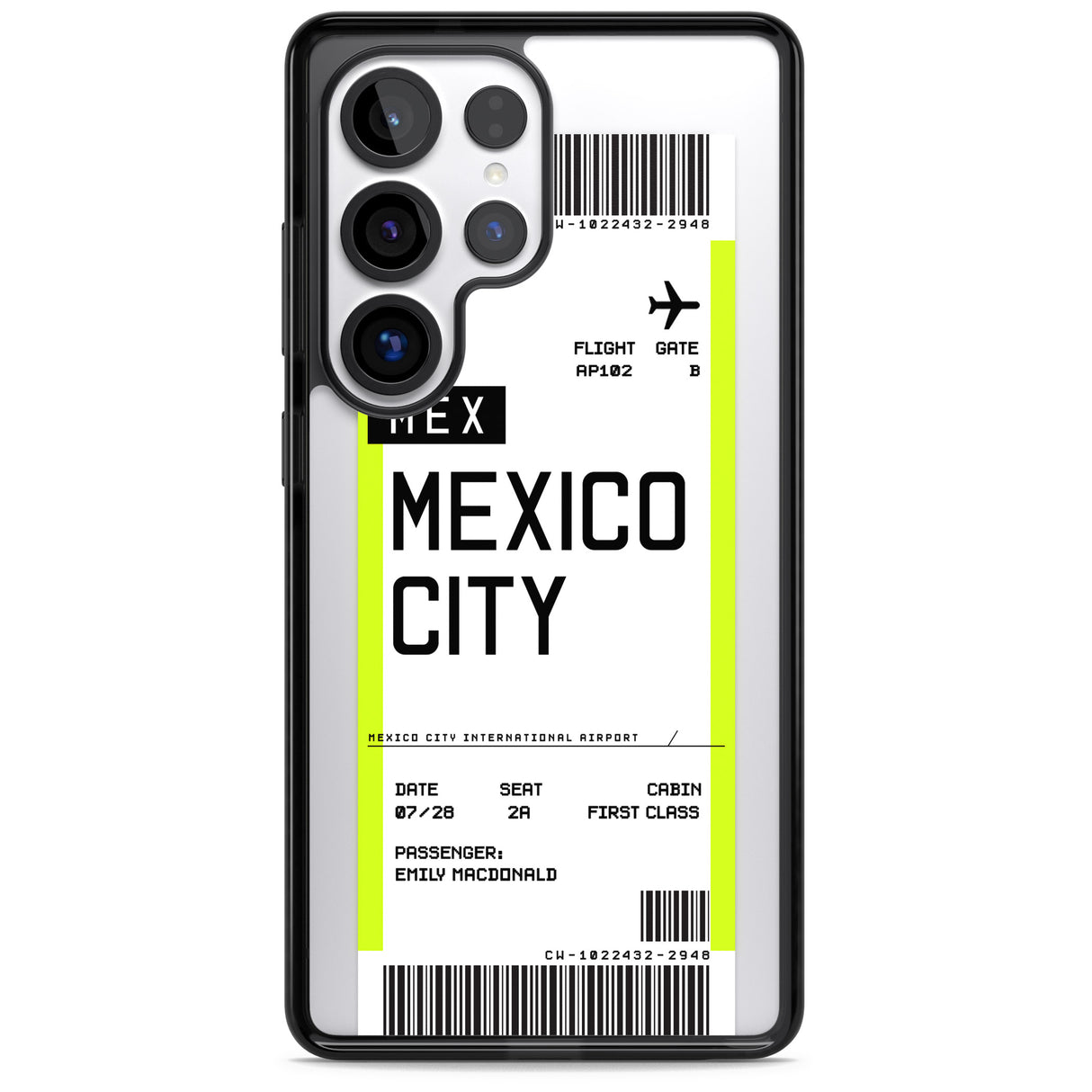 Personalised Mexico City Boarding Pass