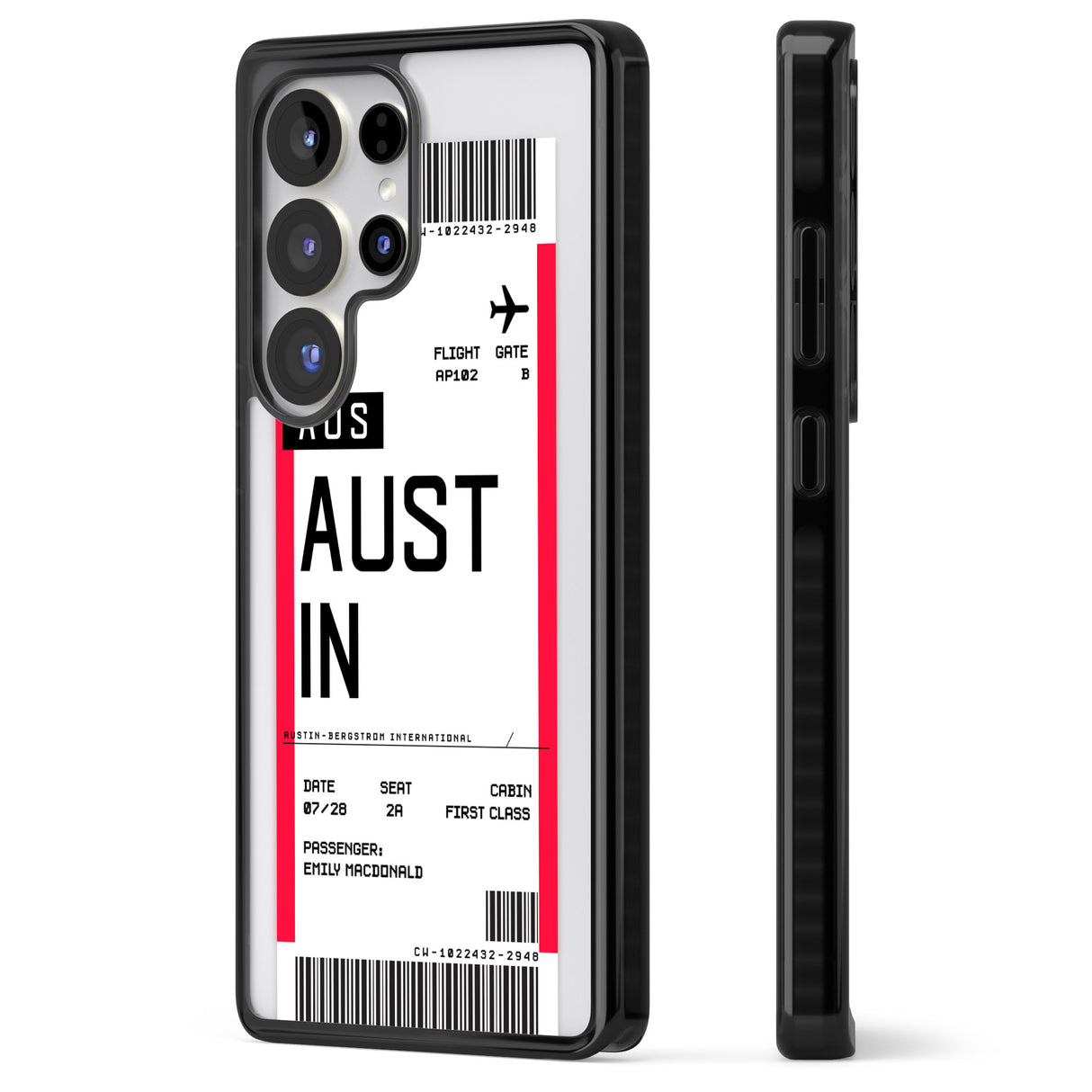 Personalised Austin Boarding Pass