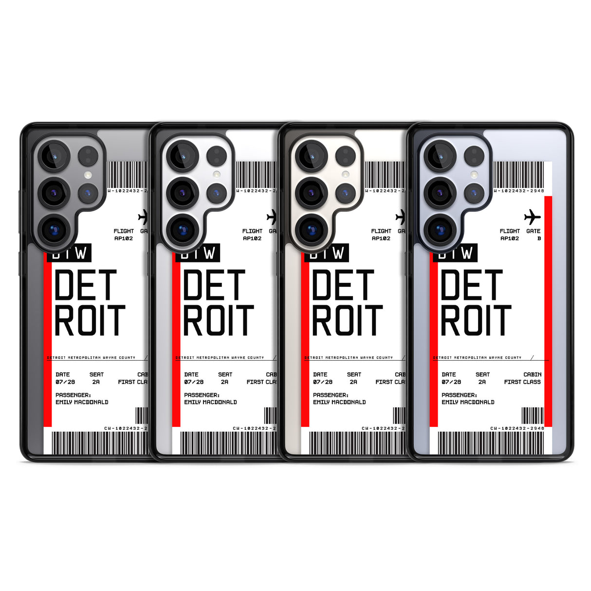 Personalised Detroit Boarding Pass