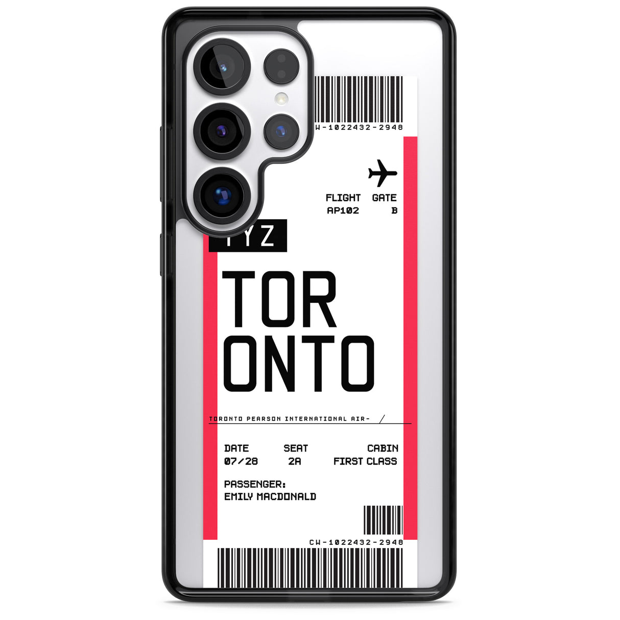 Personalised Toronto Boarding Pass