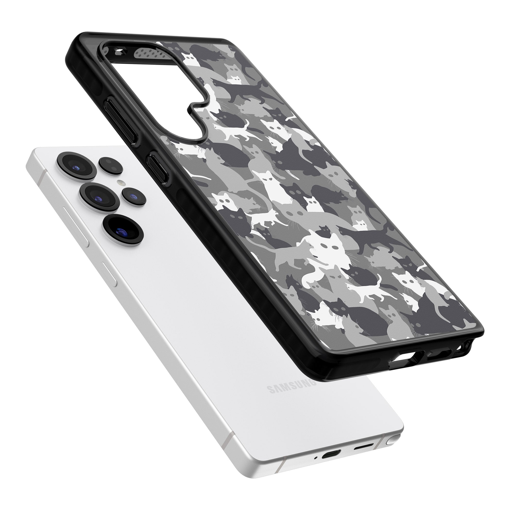 Dark Grey Cat Camouflage