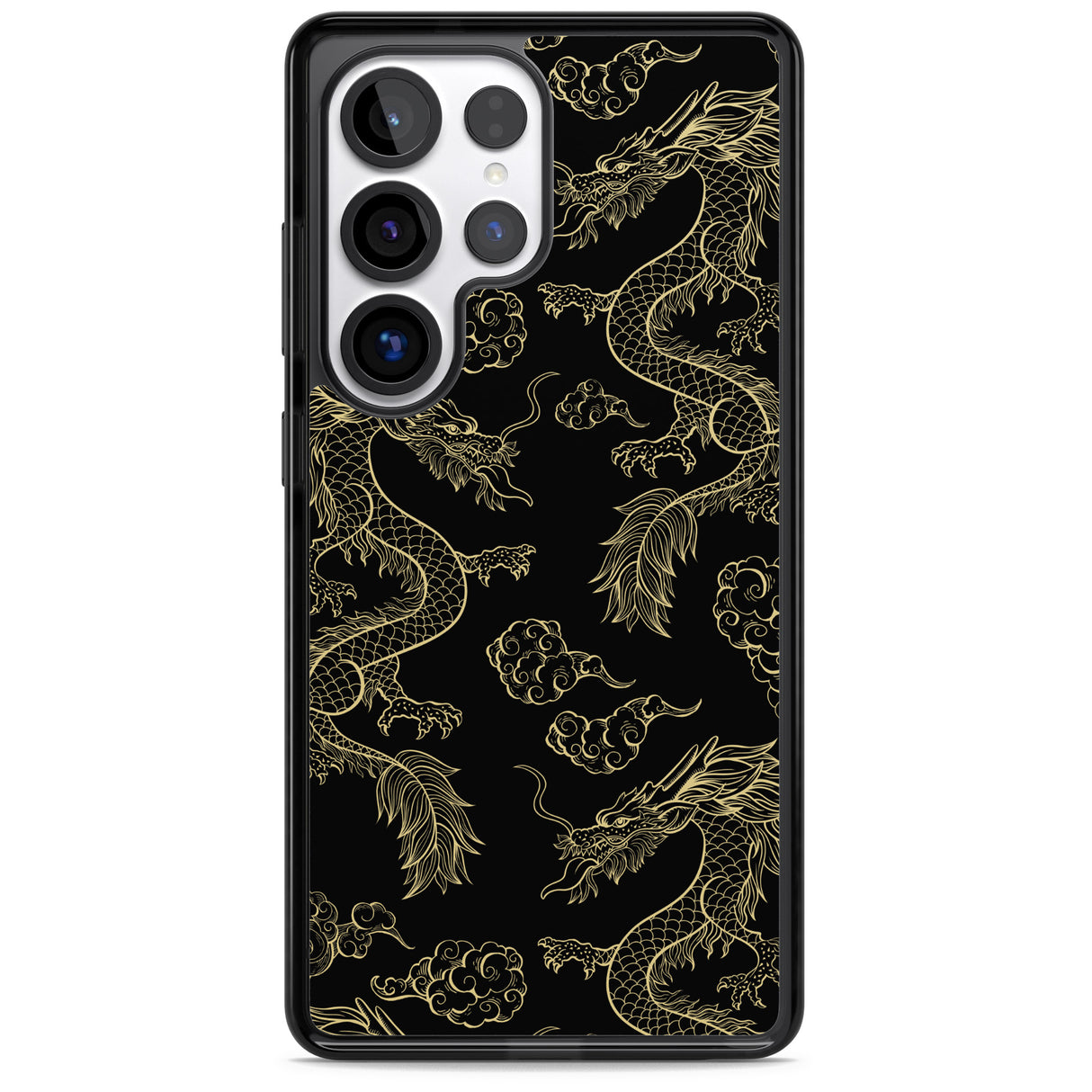 Black and Gold Dragon Pattern