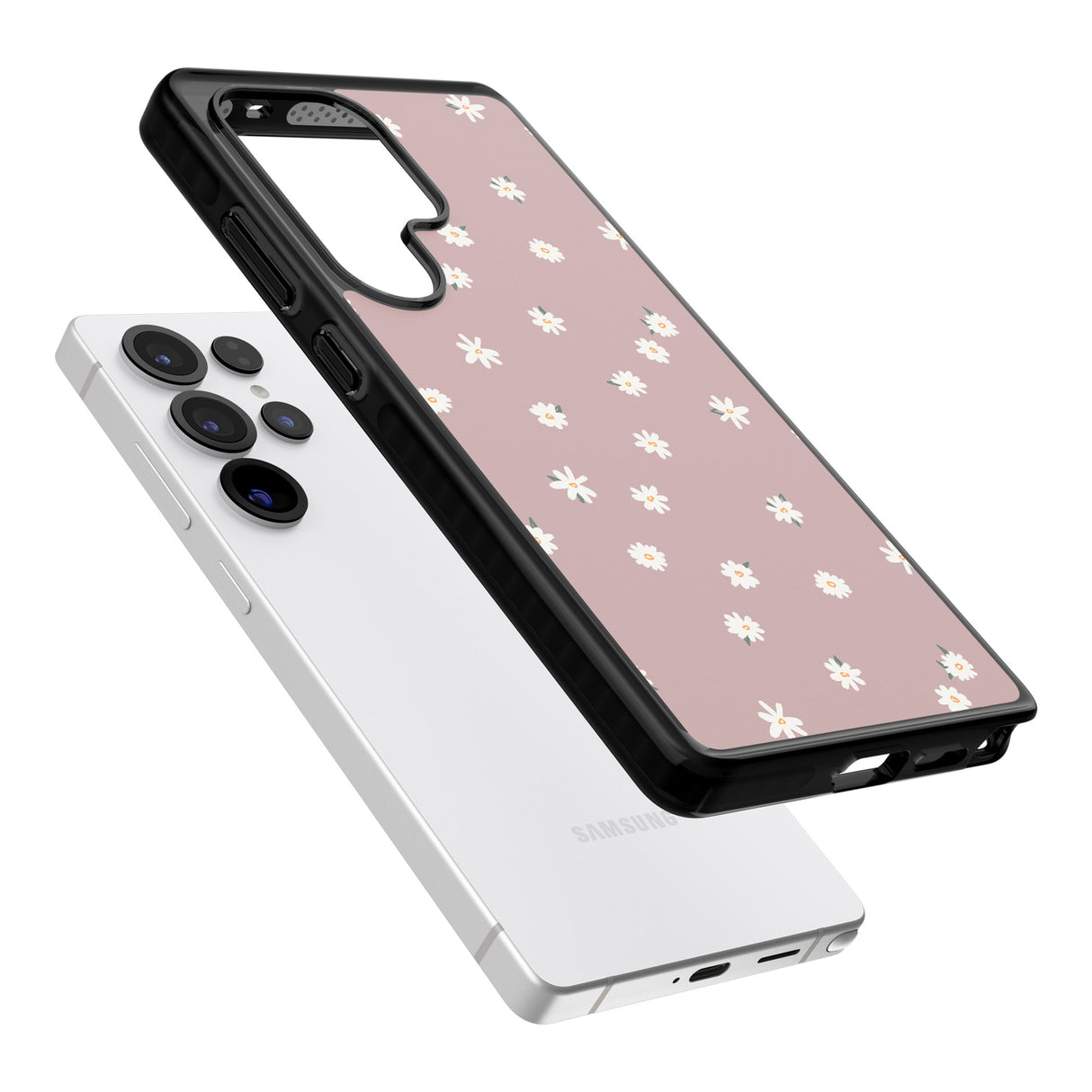 Dark Pink Cute Floral Design