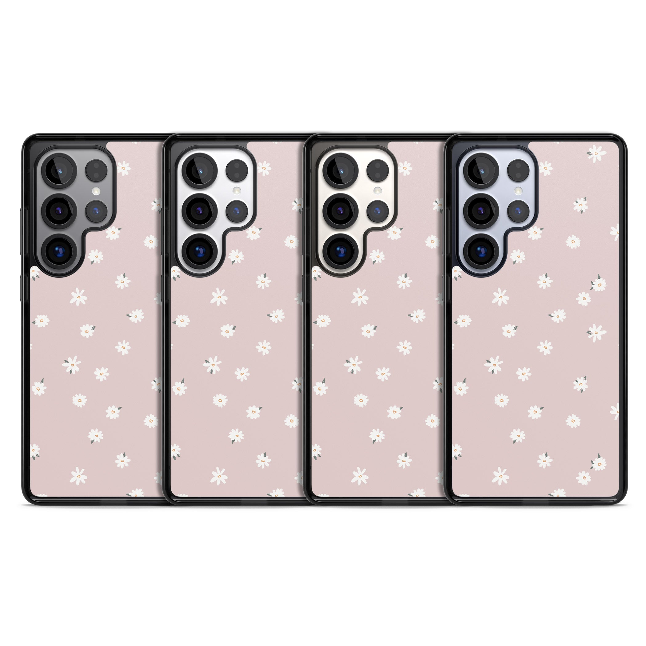 Painted Daises On Pink