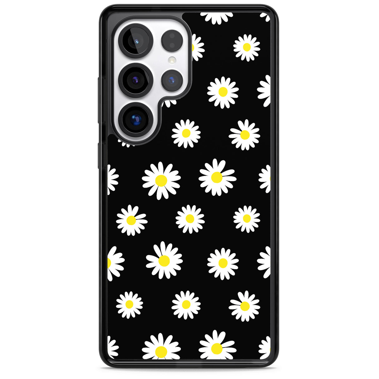 White Daisy Pattern (Black)