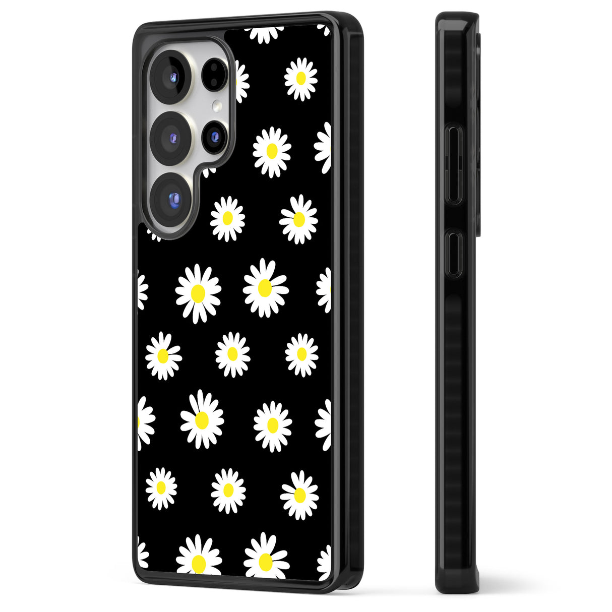 White Daisy Pattern (Black)