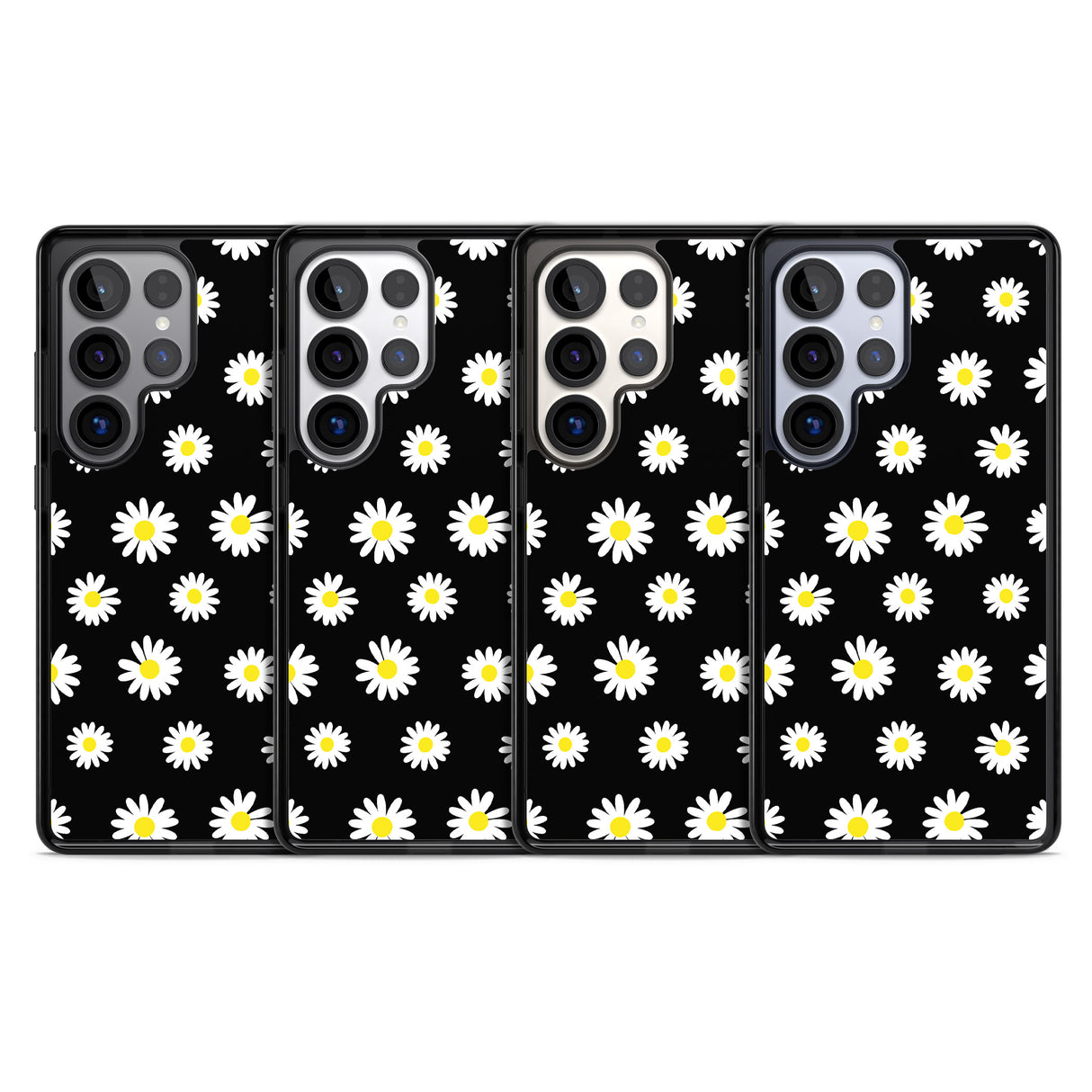 White Daisy Pattern (Black)