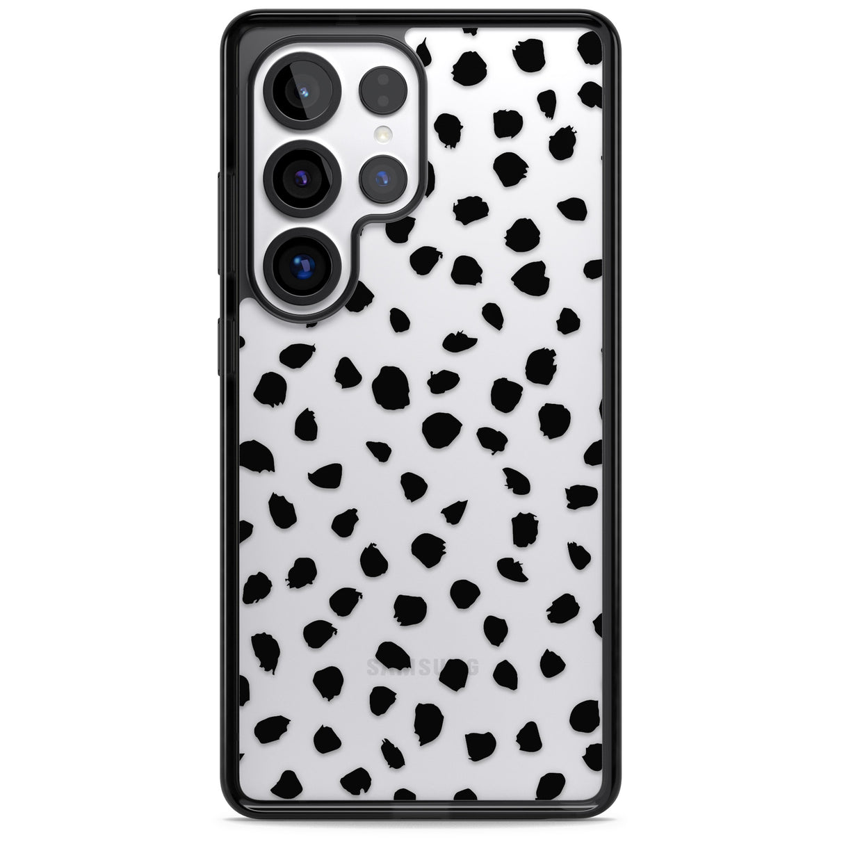 Black on Transparent Dalmatian Polka Dot Spots