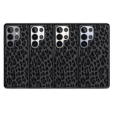 Dark Animal Print Pattern Large Leopard