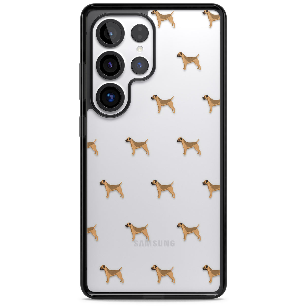 Border Terrier Dog Pattern Clear