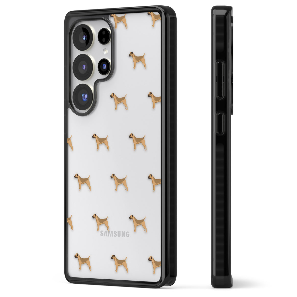 Border Terrier Dog Pattern Clear