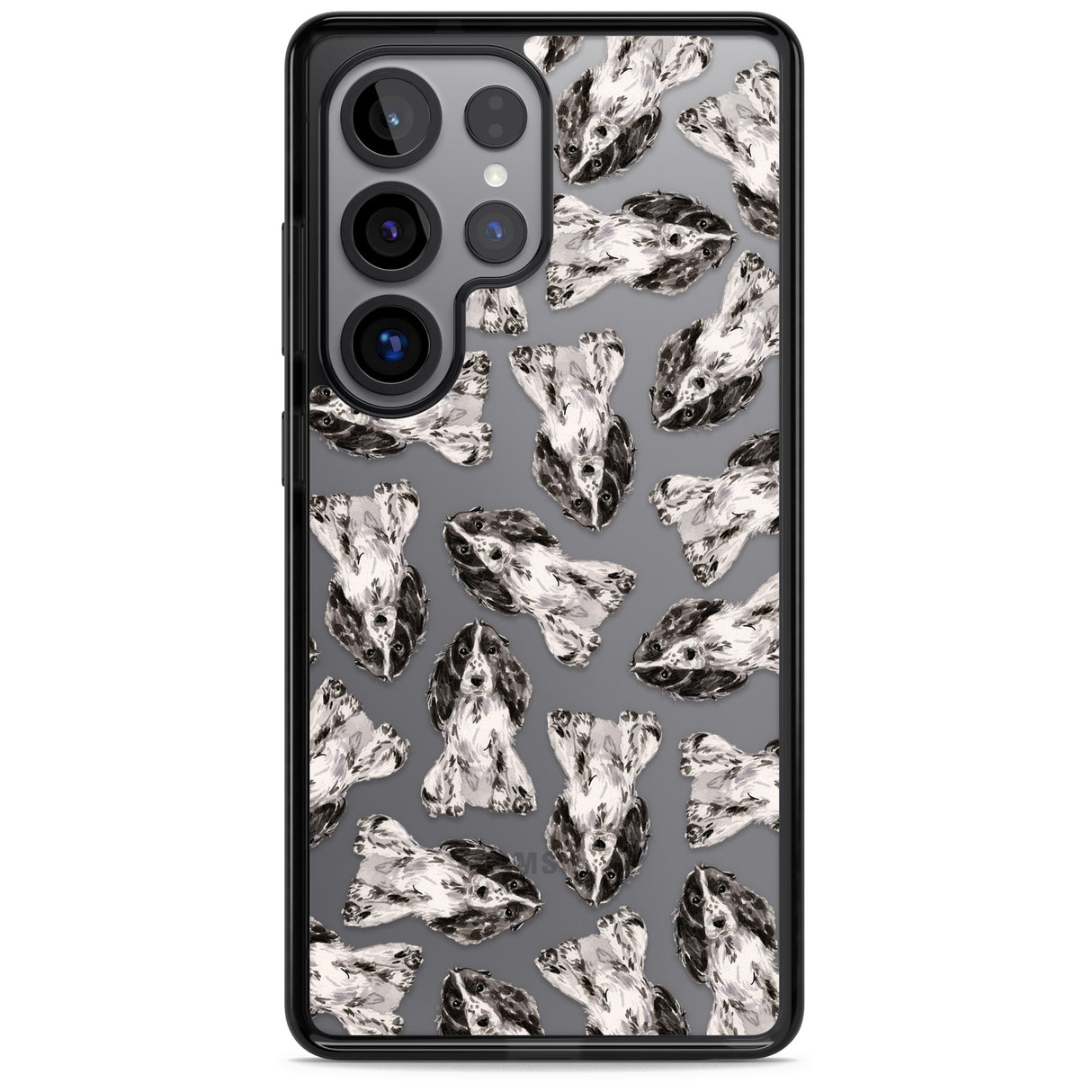 Cocker Spaniel (Black) Watercolour Dog Pattern