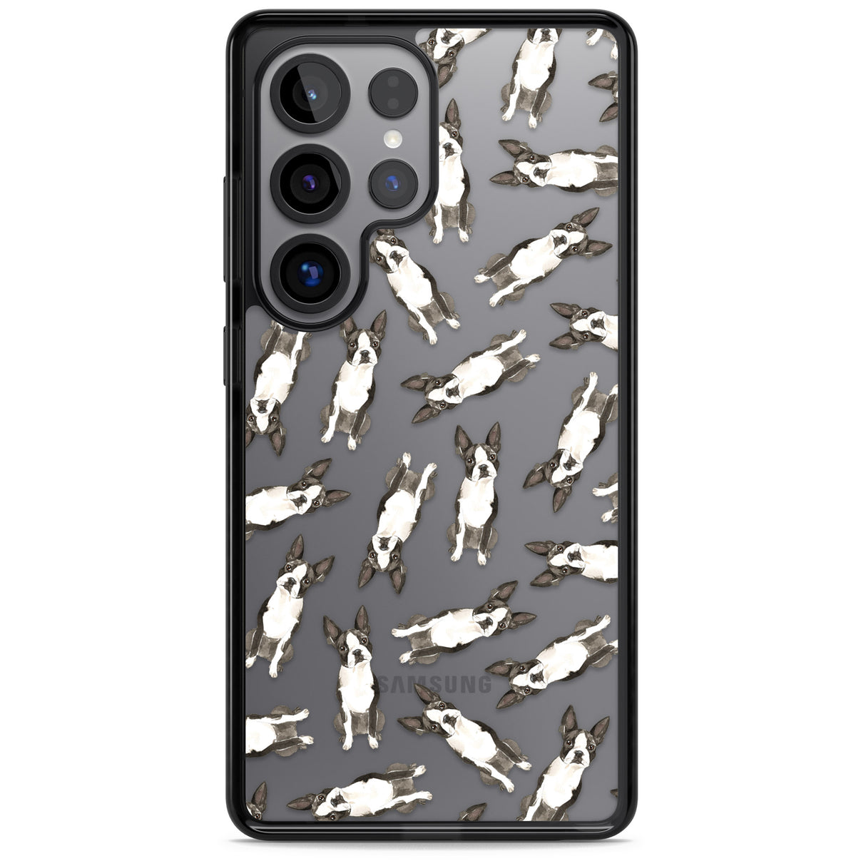 Boston Terrier Watercolour Dog Pattern