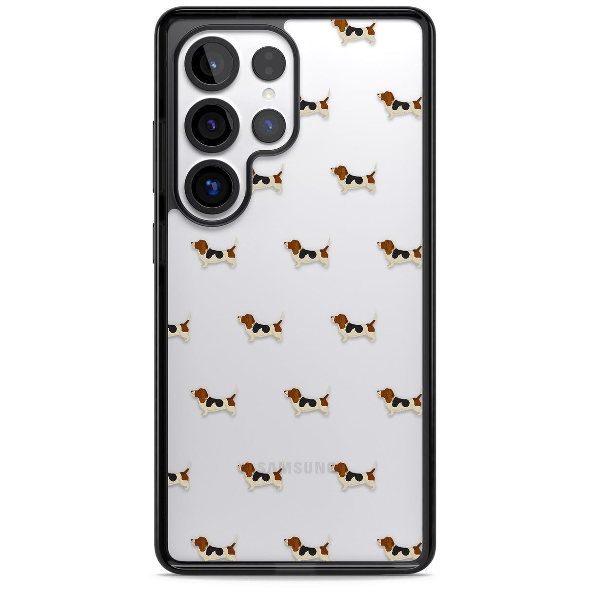 Basset Hound Dog Pattern Clear