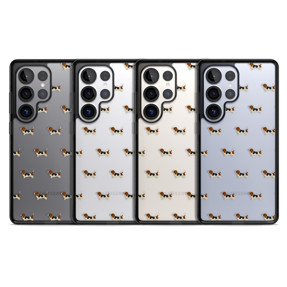 Basset Hound Dog Pattern Clear