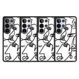 Abstract Continuous Line Faces Black on White