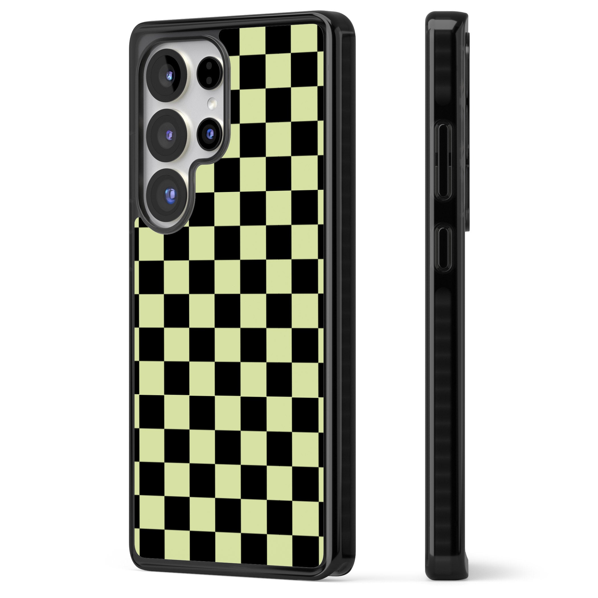 Black & Lime Check