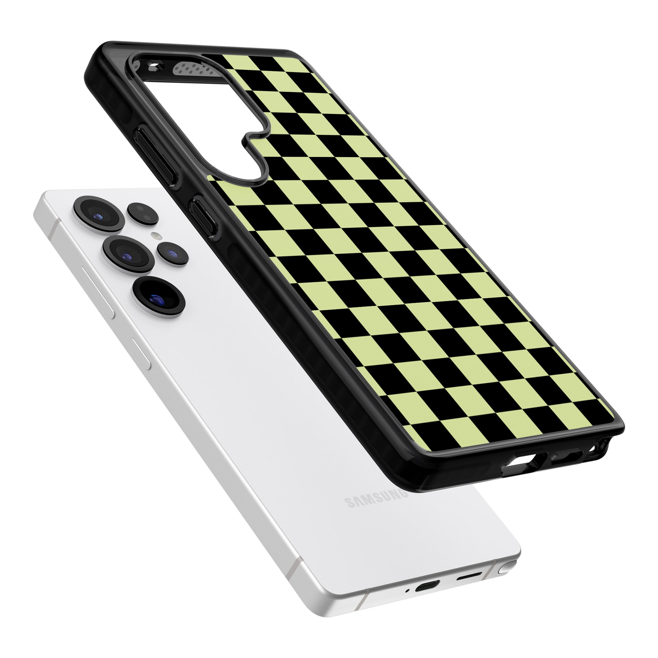 Black & Lime Check