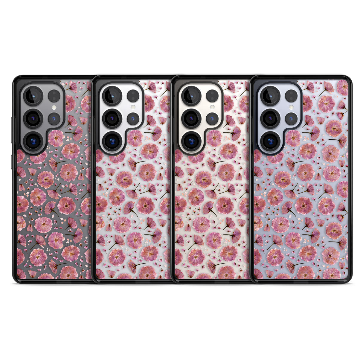 Pink Flowers & Blossoms Transparent Design