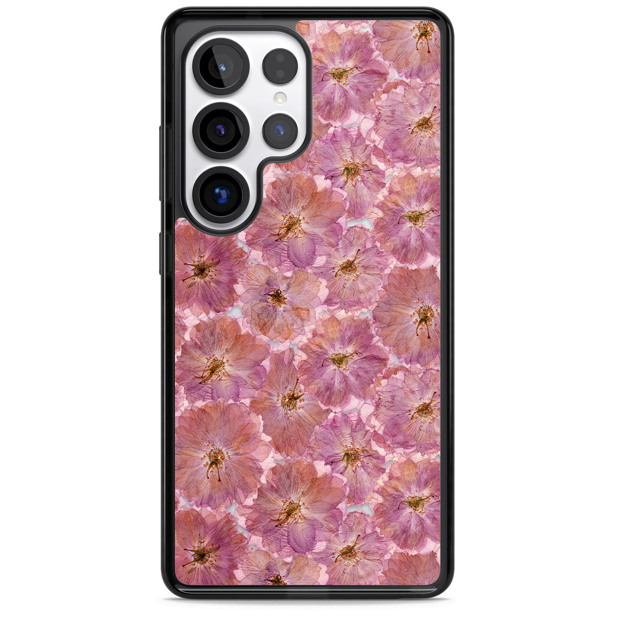 Large Pink Flowers Transparent Design