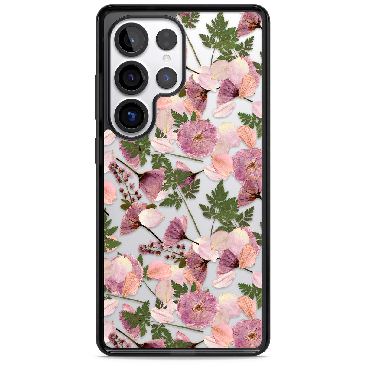 Leafy Floral Pattern Transparent Design