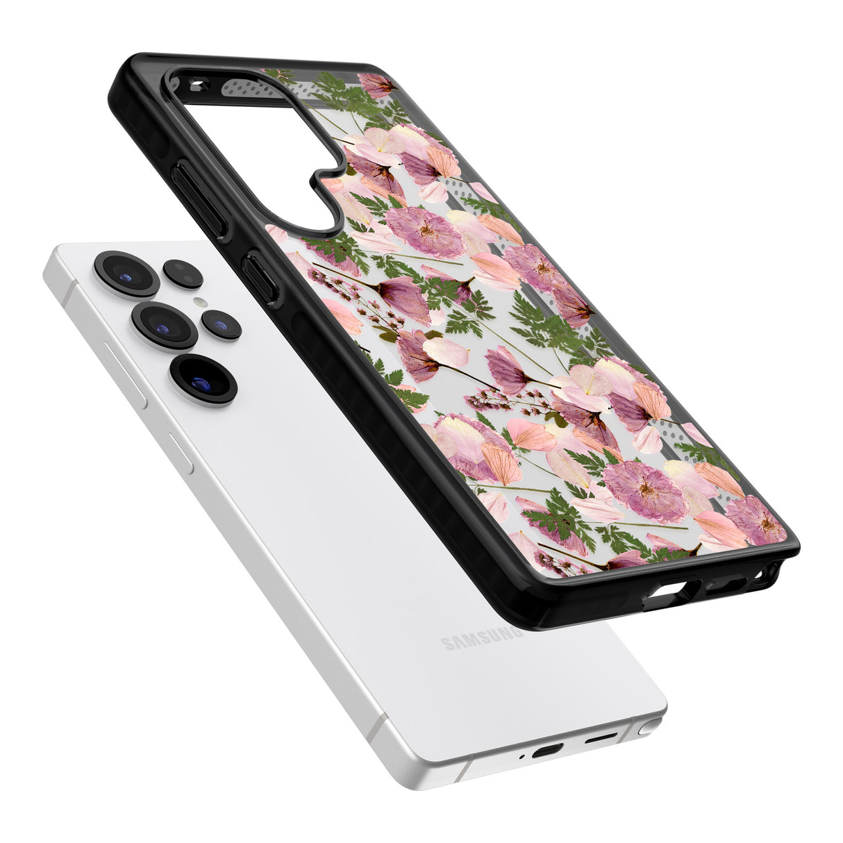 Leafy Floral Pattern Transparent Design