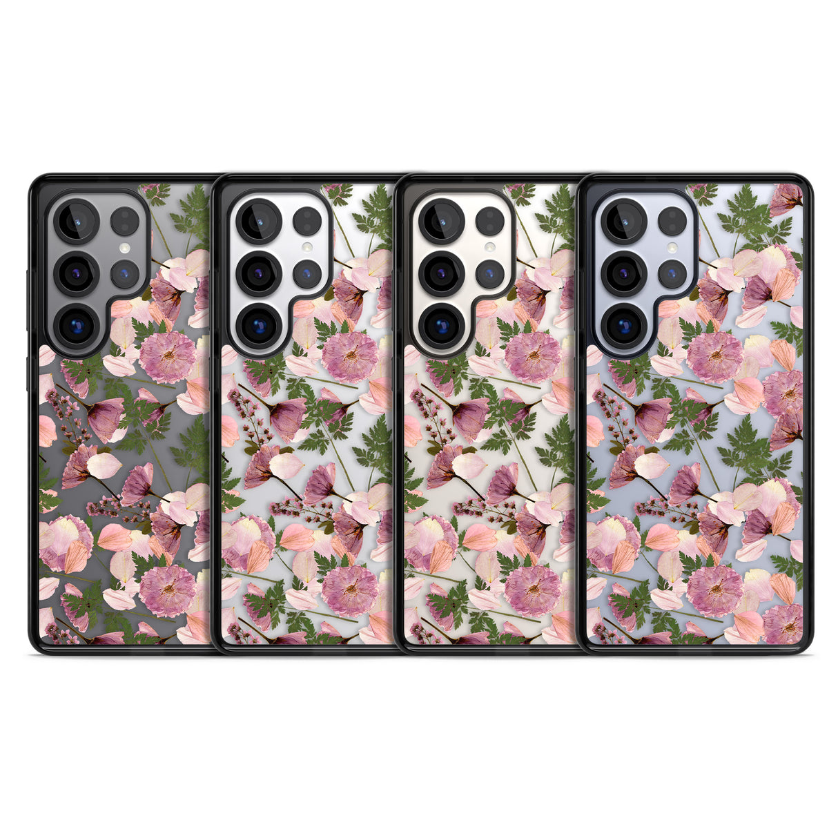 Leafy Floral Pattern Transparent Design