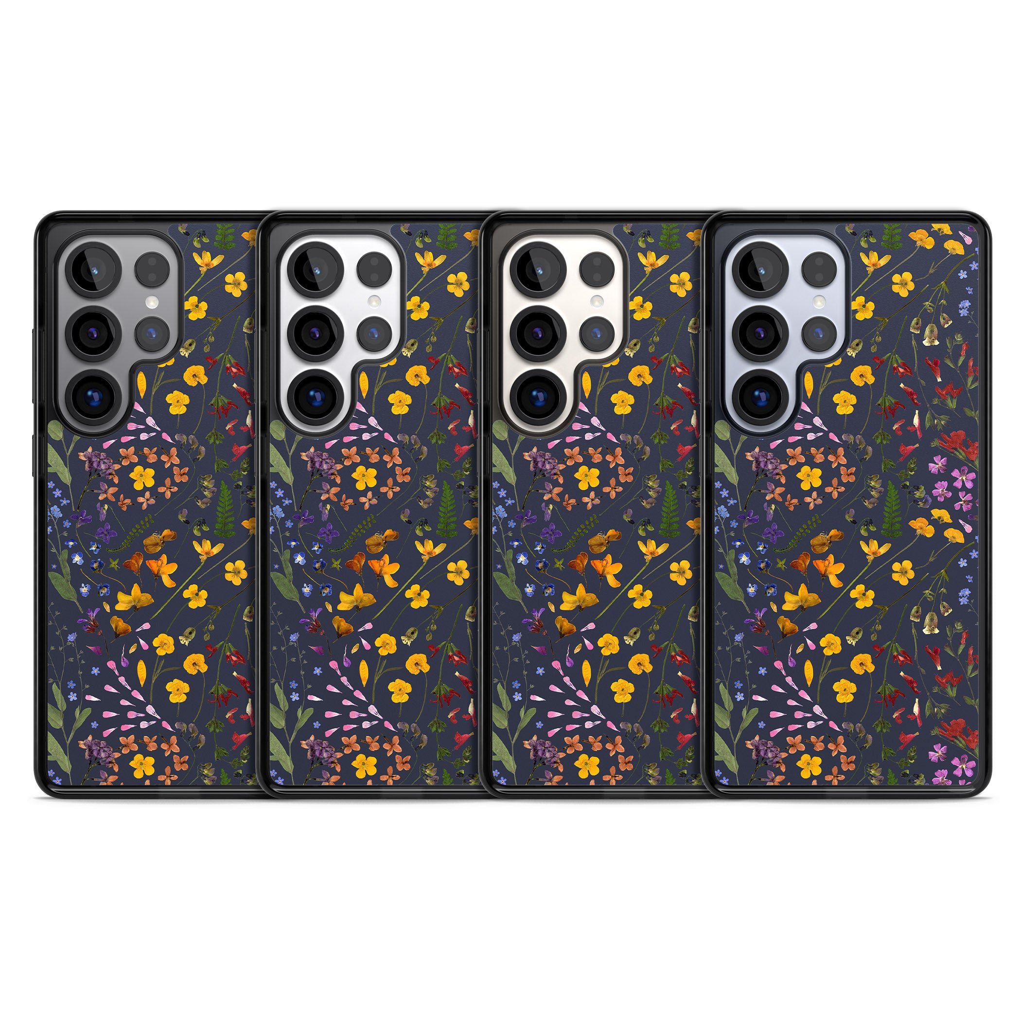 Wildflower Leaves Cluster Navy