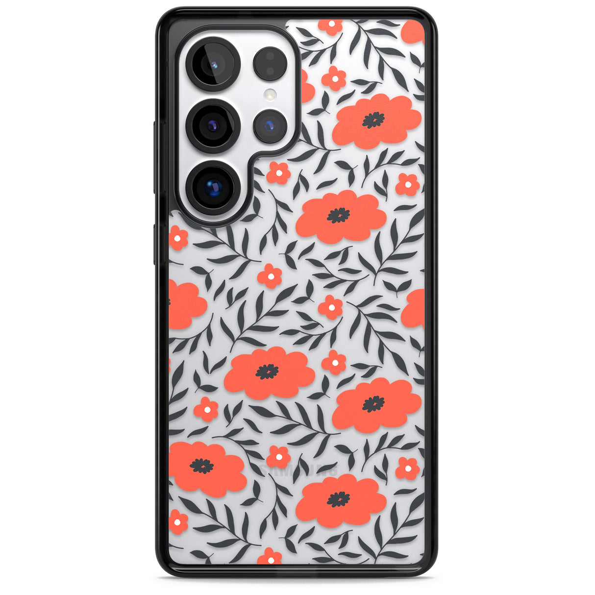 Red Poppy Transparent Floral