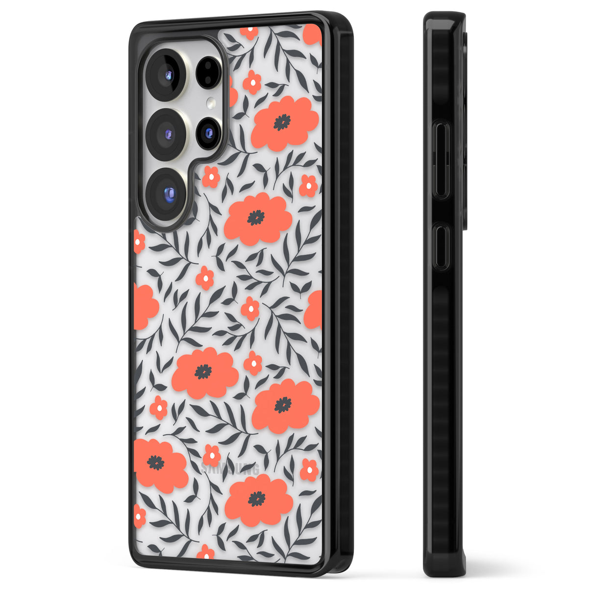 Red Poppy Transparent Floral