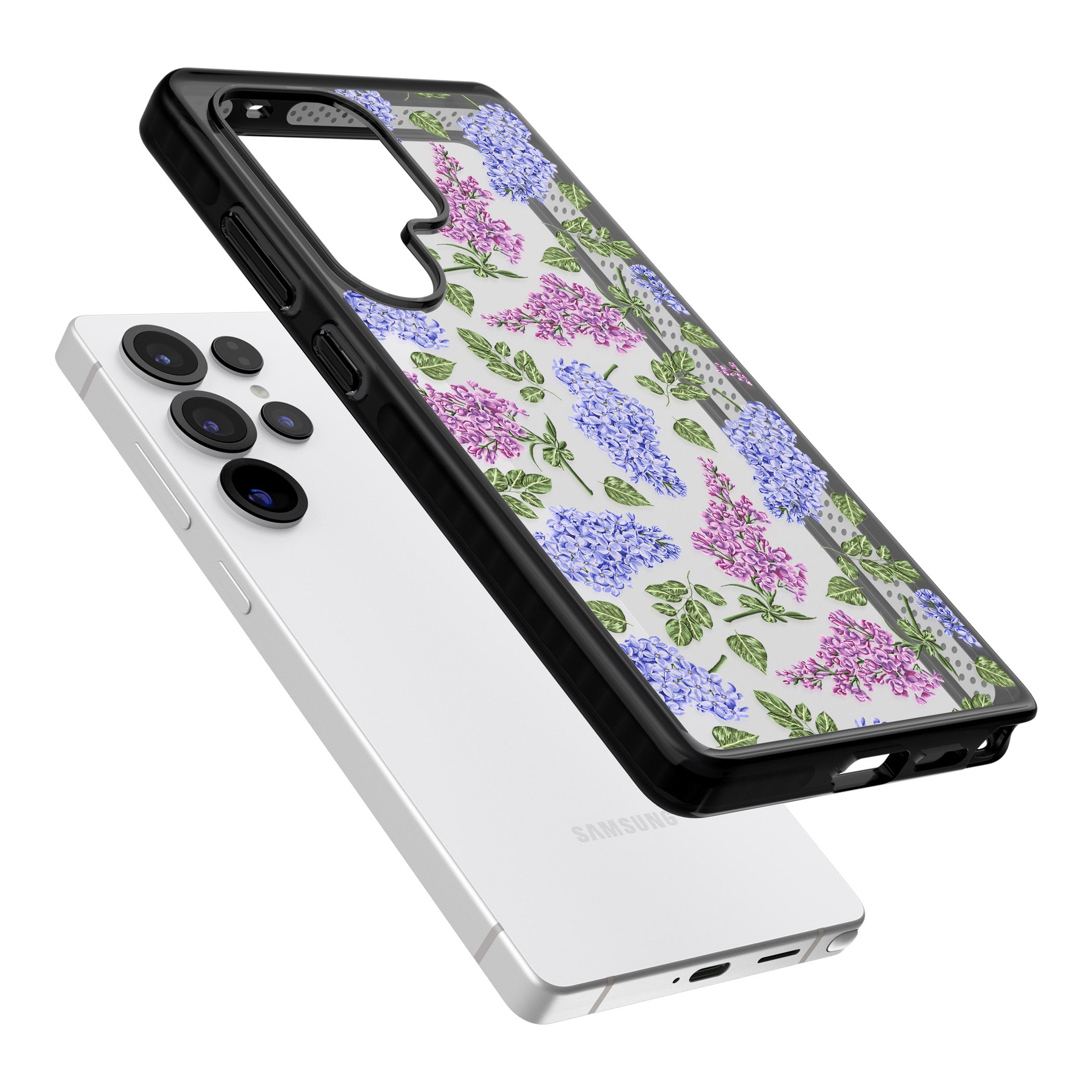 Purple Blossoms Transparent Floral