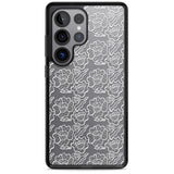 Funky Floral Patterns White on Clear