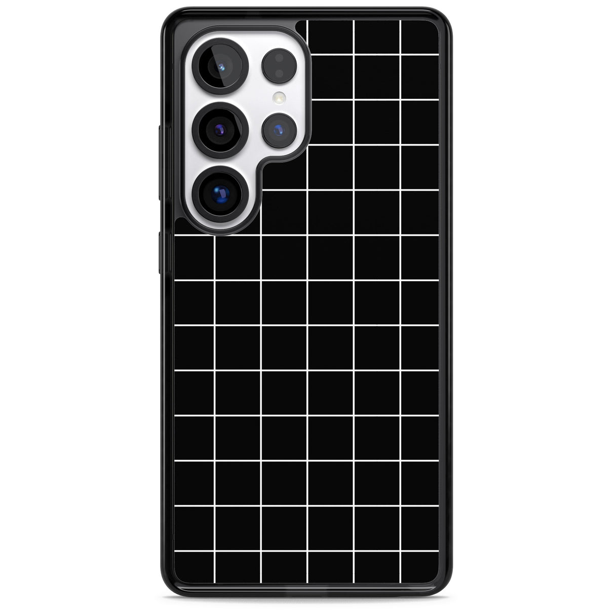 Simplistic Large Grid Pattern Black