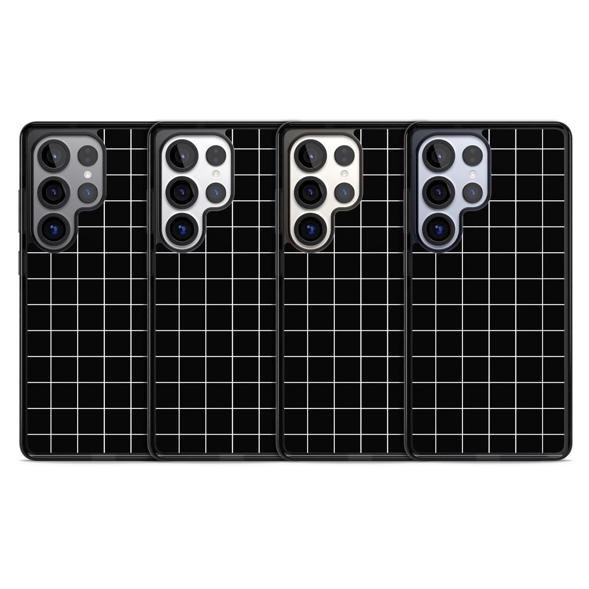 Simplistic Large Grid Pattern Black