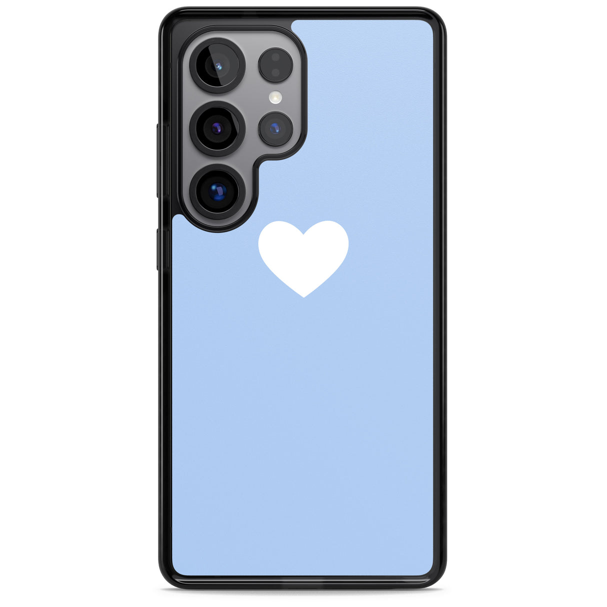 Single Heart Design: White & Baby Blue