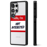 Funny Hello Name Tag Not Interested