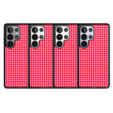 Neon Pink & Red Houndstooth Pattern