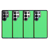 Neon Lime & Turquoise Houndstooth Pattern