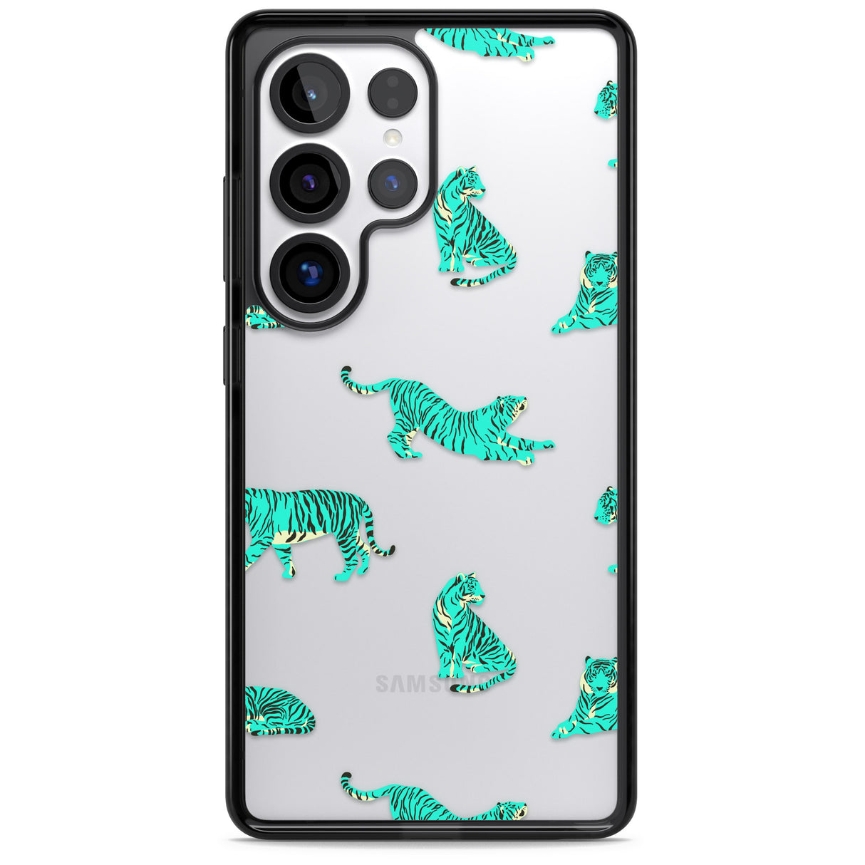 Turquoise Tiger Jungle Cat Pattern