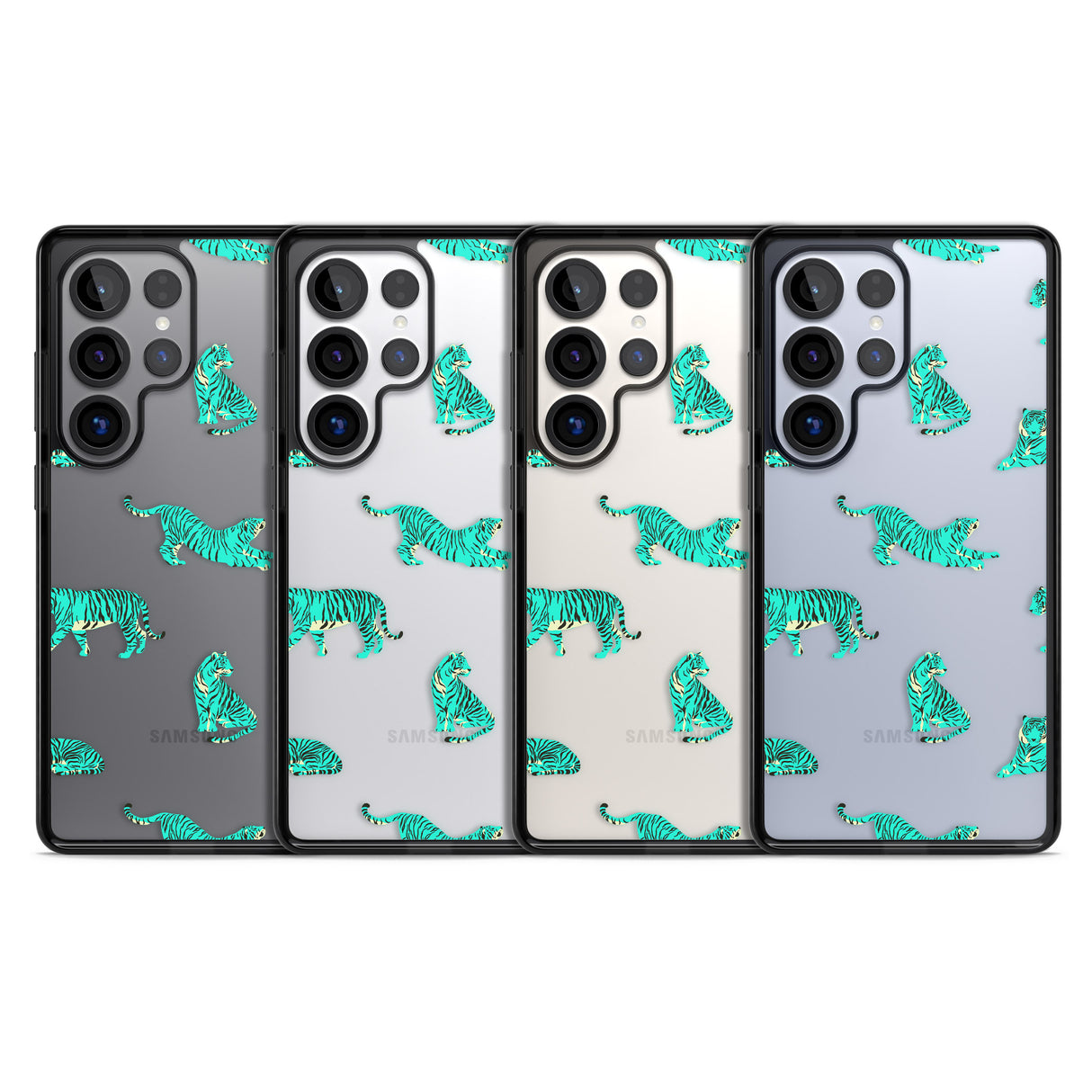 Turquoise Tiger Jungle Cat Pattern