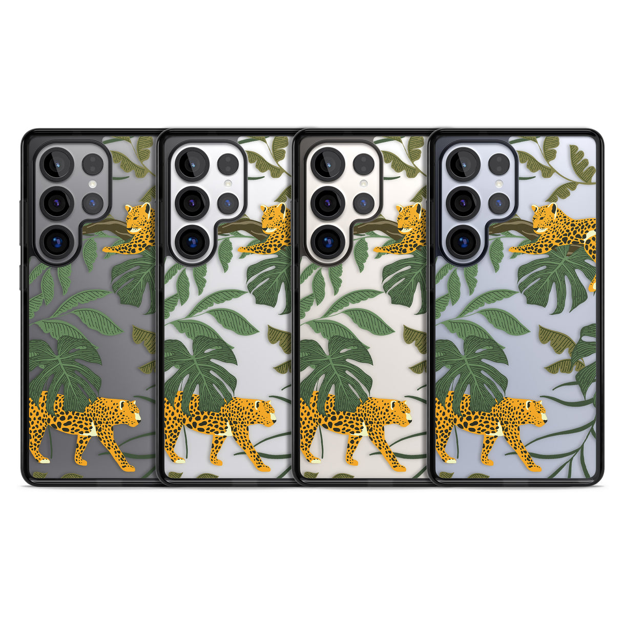 Two Jaguars & Foliage Jungle Cat Pattern