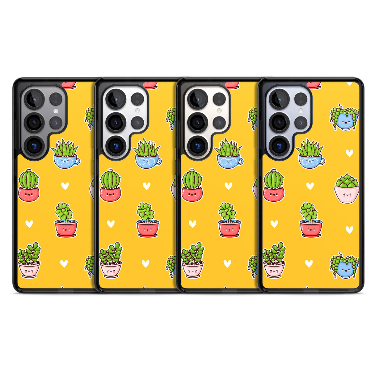 Plant Faces Kawaii Pattern