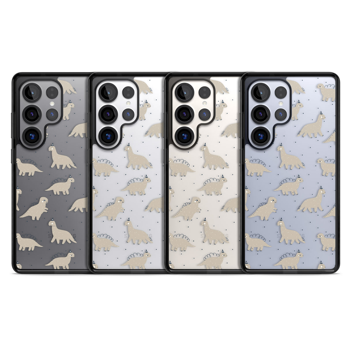 Adorable Dinosaurs Pattern (Clear)