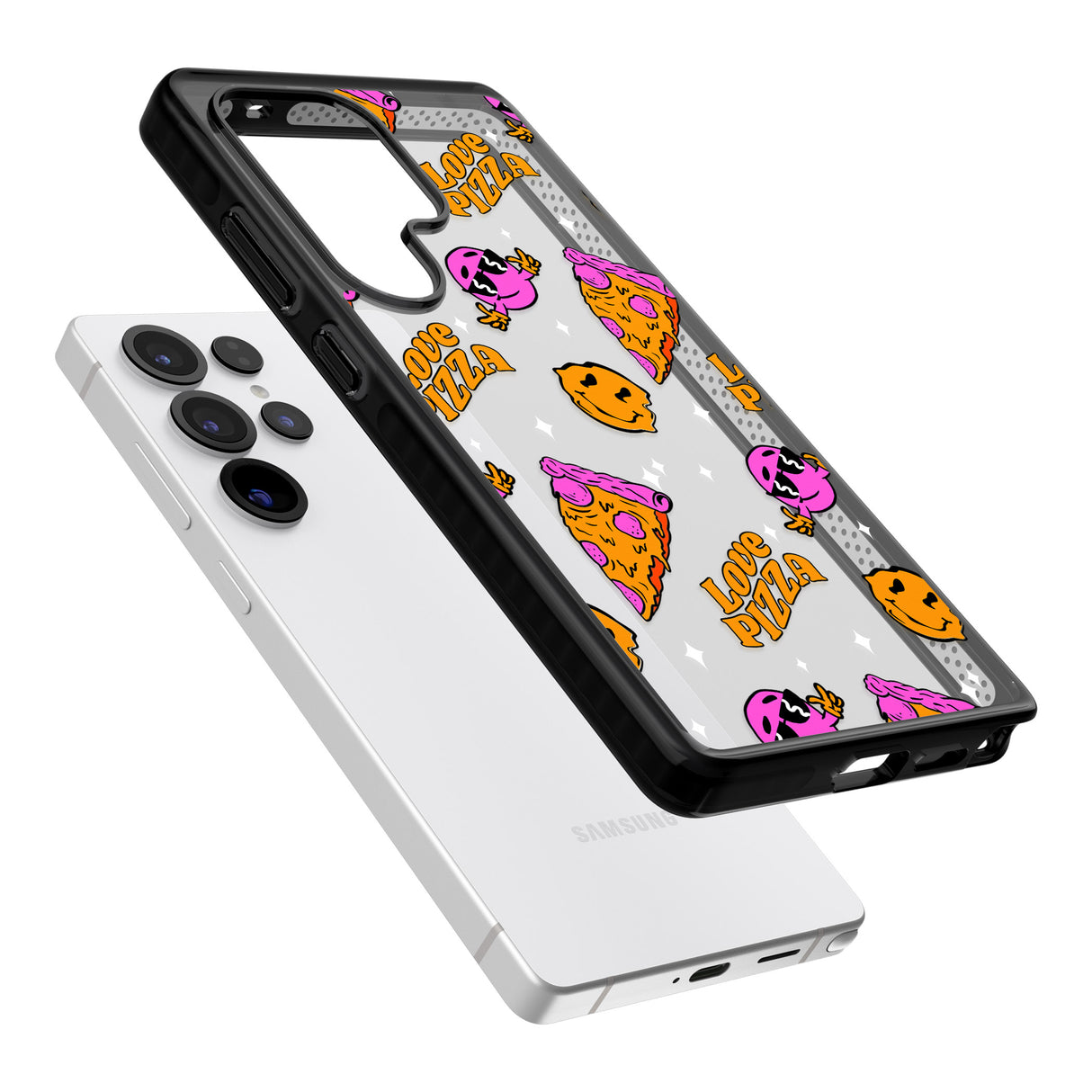 Psychedelic Love Pizza Pattern (Clear)