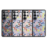 Colourful Squiggles Memphis Retro Pattern Design