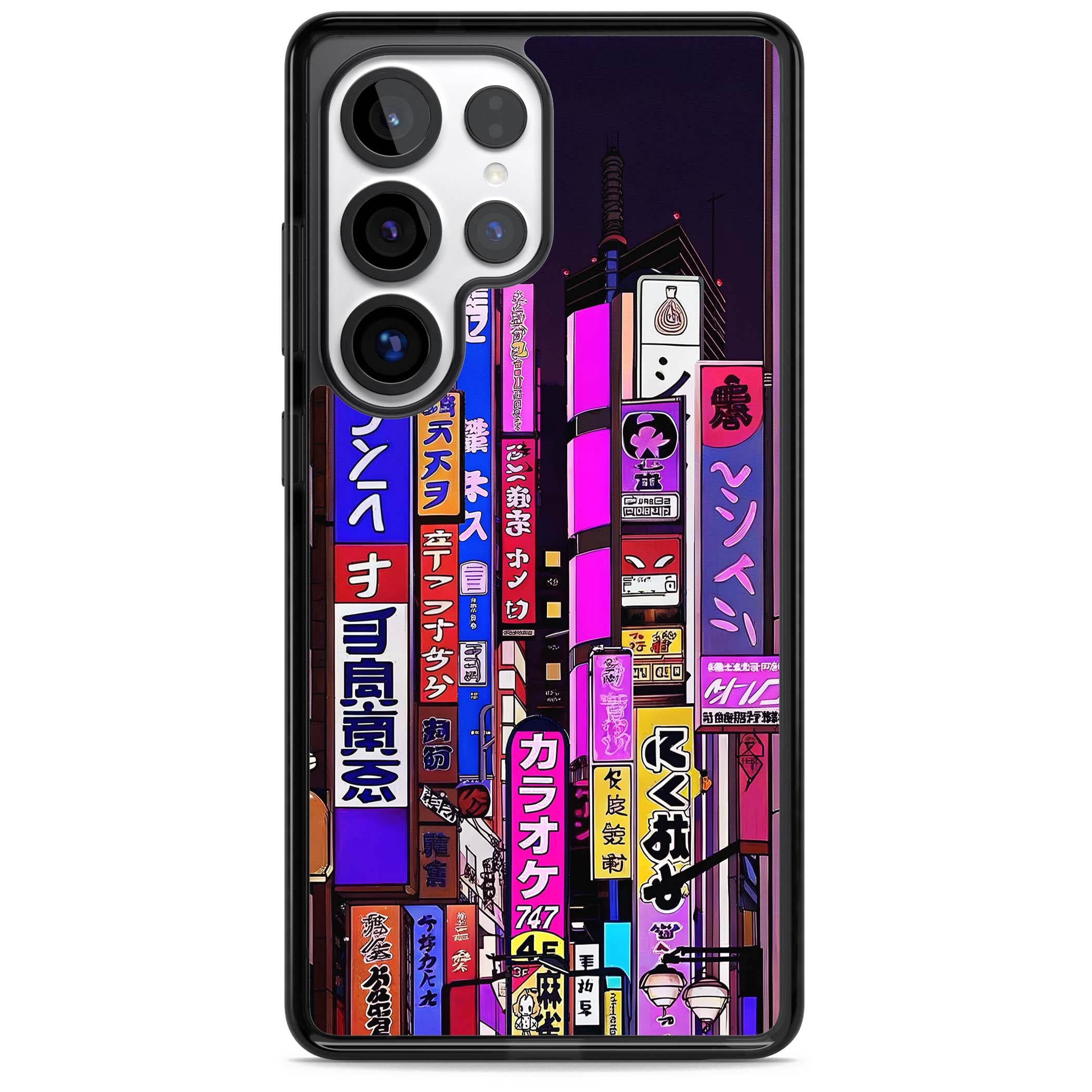 NEON NIGHT anime iPhone case | Black Impact case for Samsung Galaxy S25 Ultra