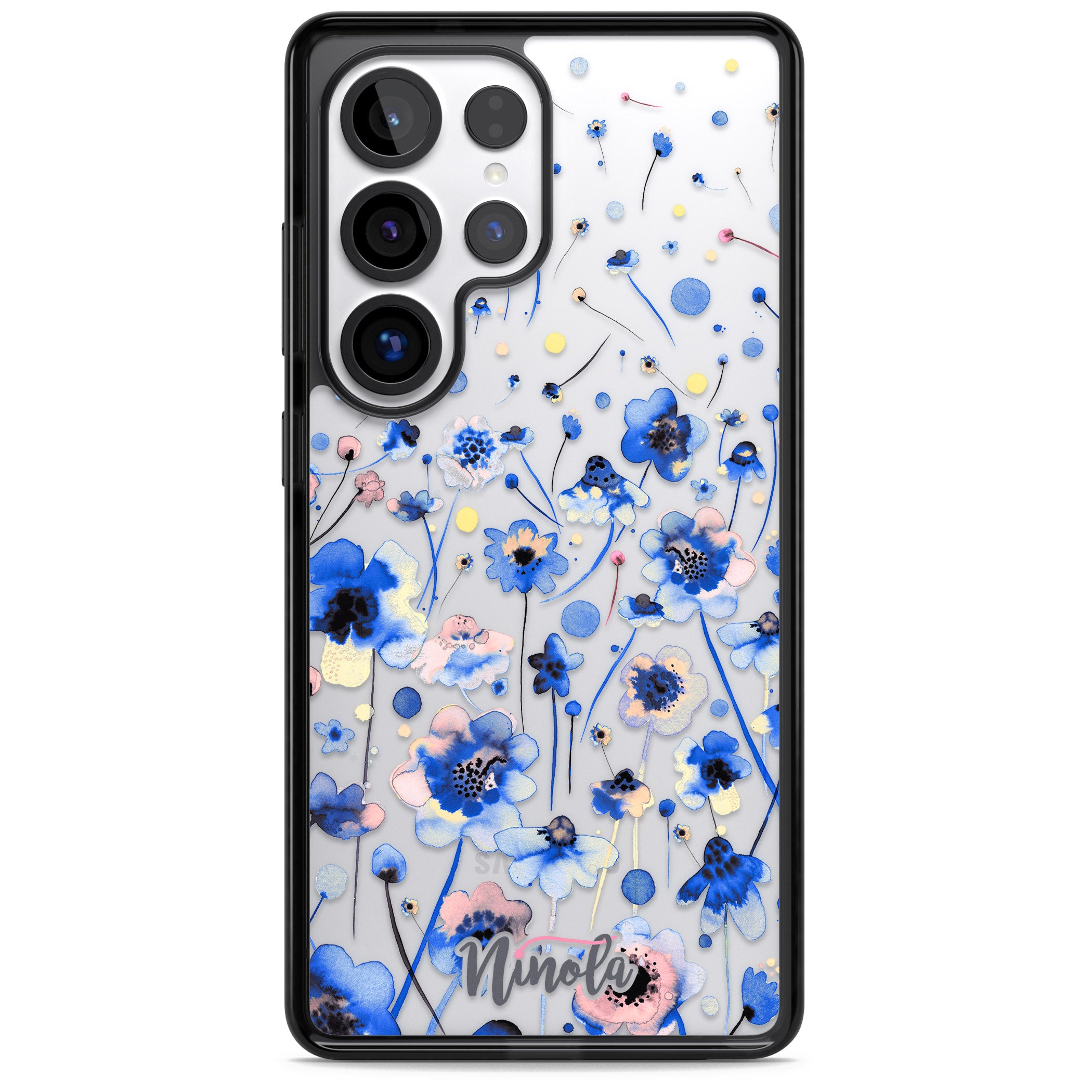 Ink Flowers Blue